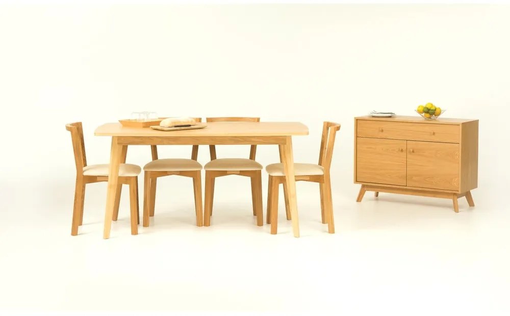 Comodă în culoare naturală joasă cu aspect de lemn de stejar 100x75 cm Kensal – Woodman