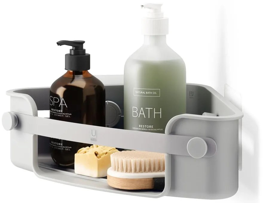 Raft gri de colț autoadeziv din plastic reciclat Flex Adhesive – Umbra