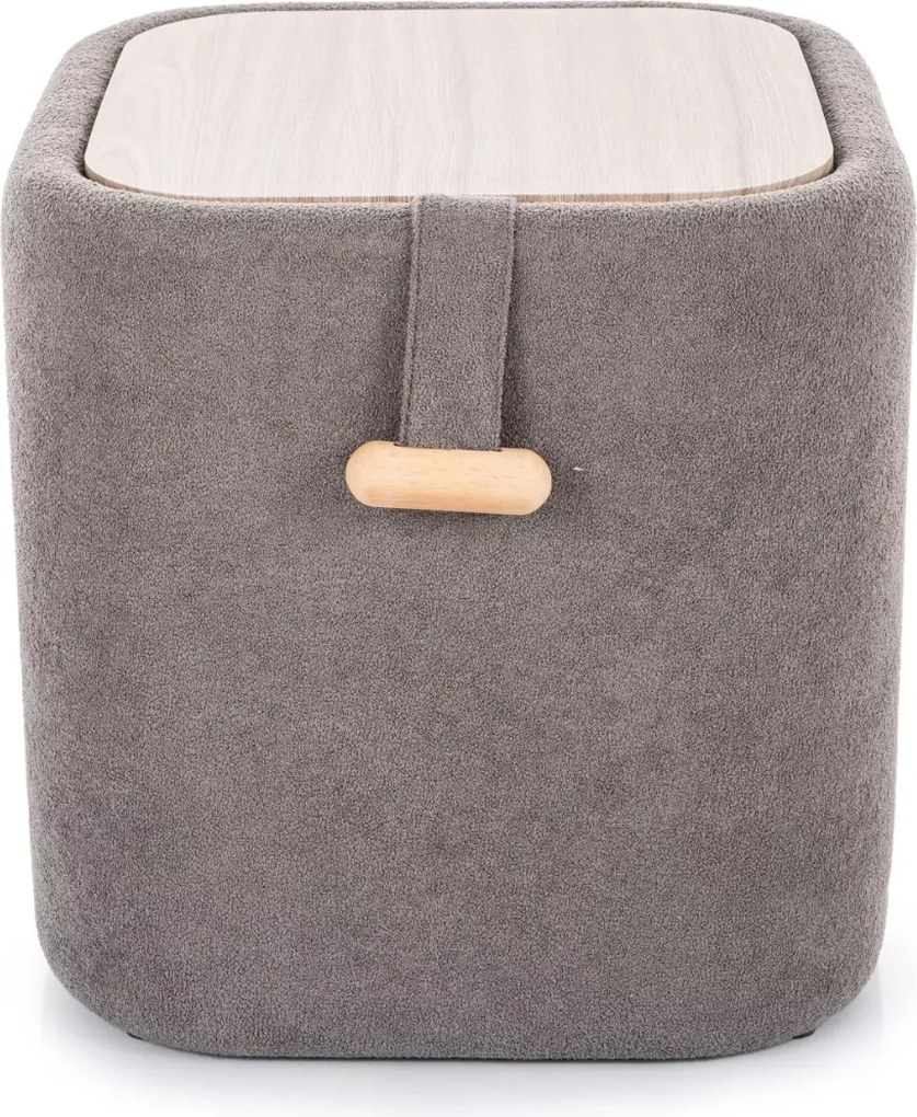 Taburet gri NAP cu spatiu de depozitare 37x37 cm
