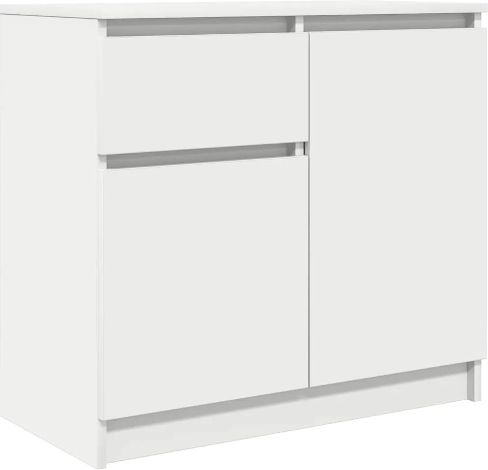 vidaXL Bufetă cu sertar alb 71x35x65 cm din lemn prelucrat