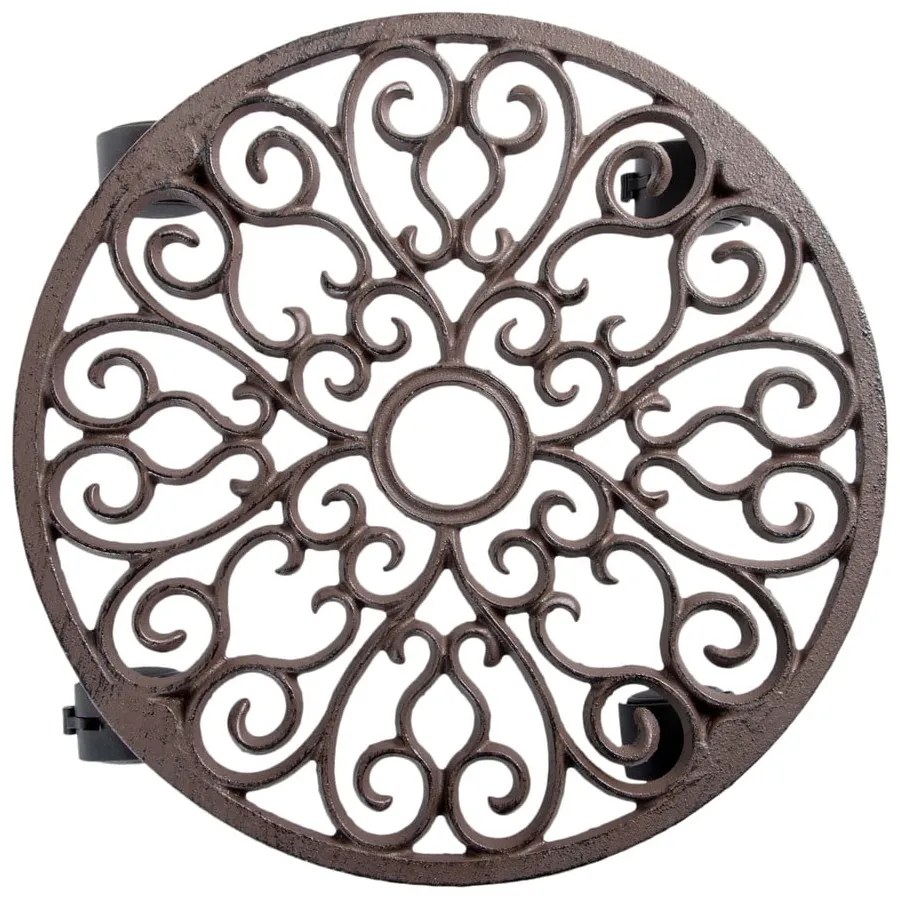 Bază mobilă pentru ghiveci din metal ø 34,5 cm Ornament – Esschert Design