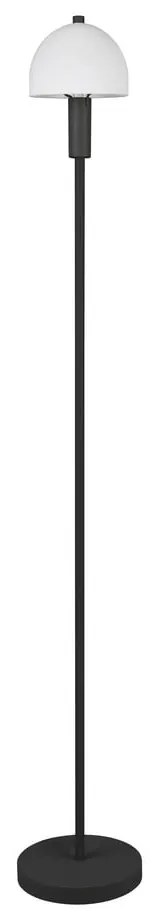 Lampadar negru cu abajur din sticlă (înălțime 120 cm) Glenn – Reality