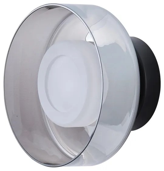 Aplică LED/8W/230V 3000K negru/fumuriu