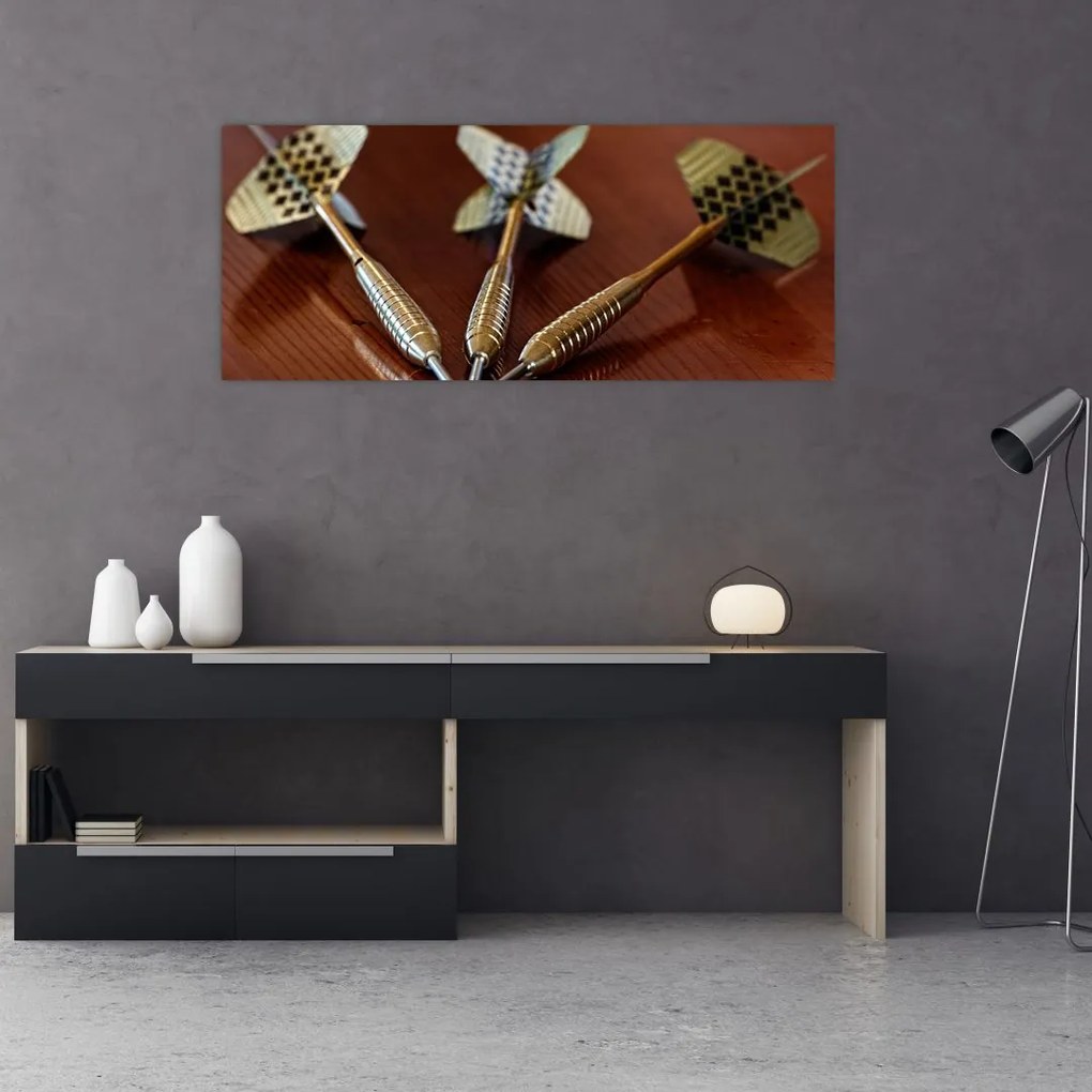 Tablou - cu trei măcieșe (120x50 cm)