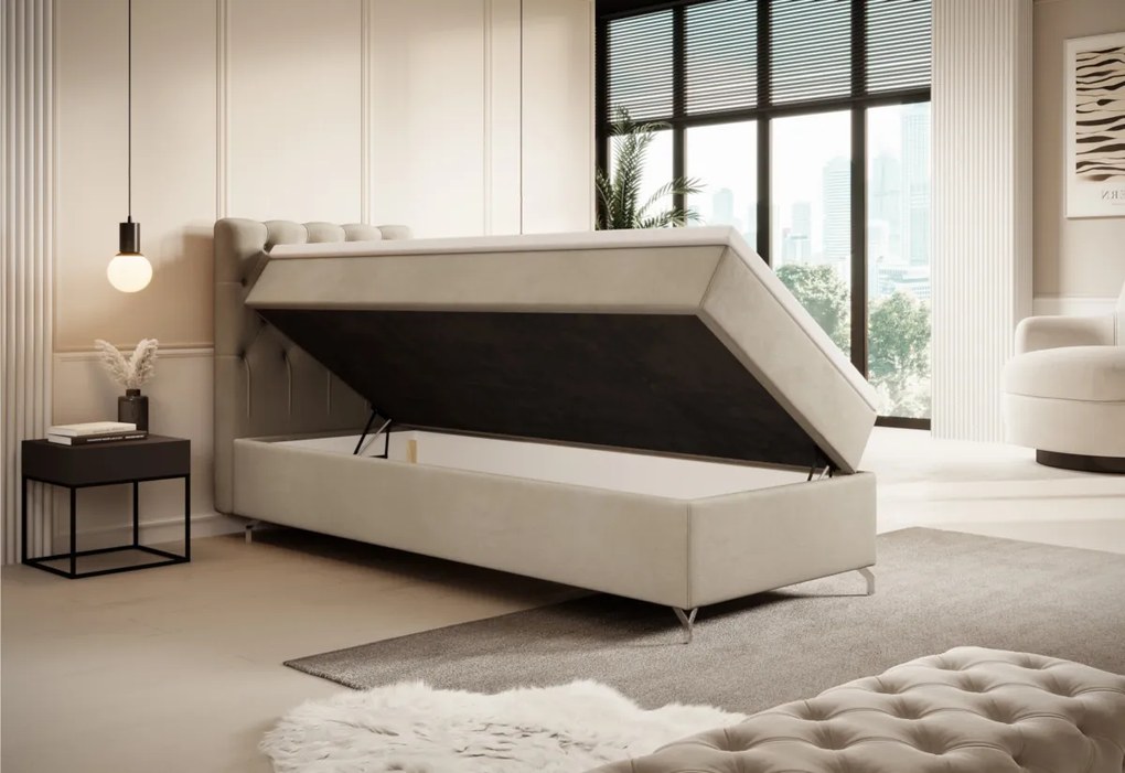 Supermobel Pat boxspring GLOSE CHESTER, 90x200, Monolith 02, stânga