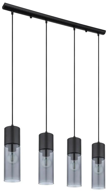 Lustra cu 4 pendule design modern ANNIKA negru