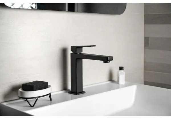 Sapho - Baterie pentru lavoar TURSI 19 cm negru mat