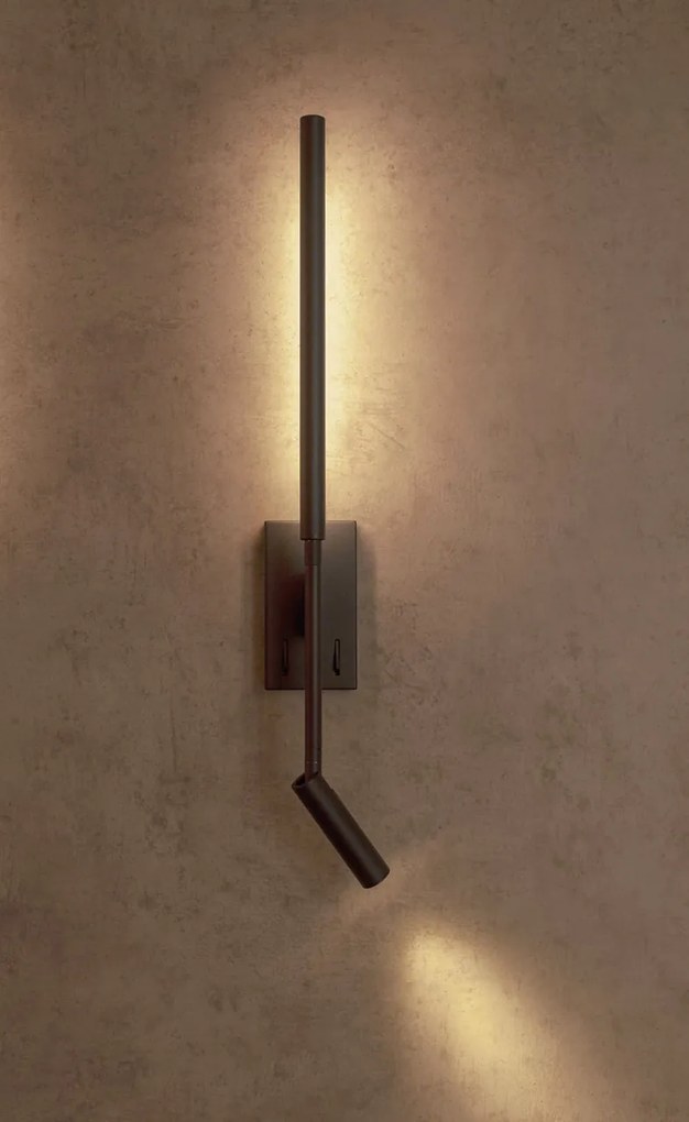 Aplica cu reader LED design liniar minimalist TORCH alba
