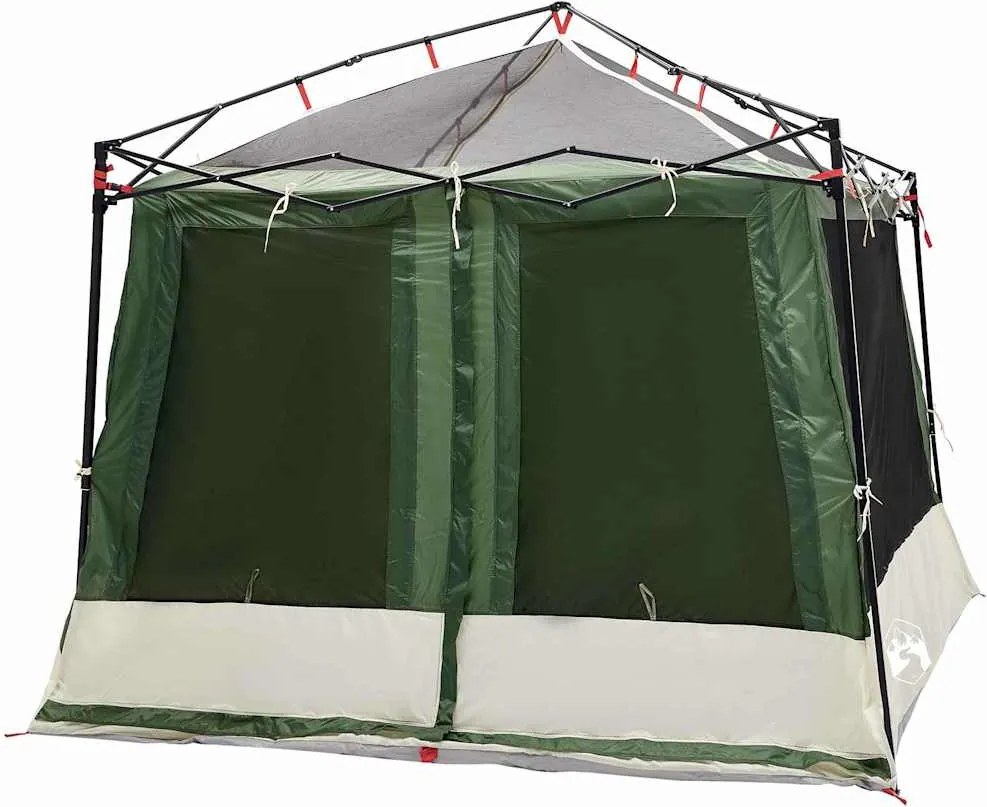 vidaXL Cort interior cu acoperiș Verde 291 x 291 x 240 cm tafta