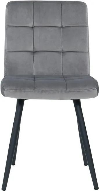 Set de 2 scaune tapitate Wadebridge, Gri, 84,5 x 44 x 52 cm