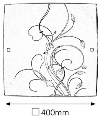 Rabalux 3693 - Plafoniera ELINA 2xE27/60W/230V