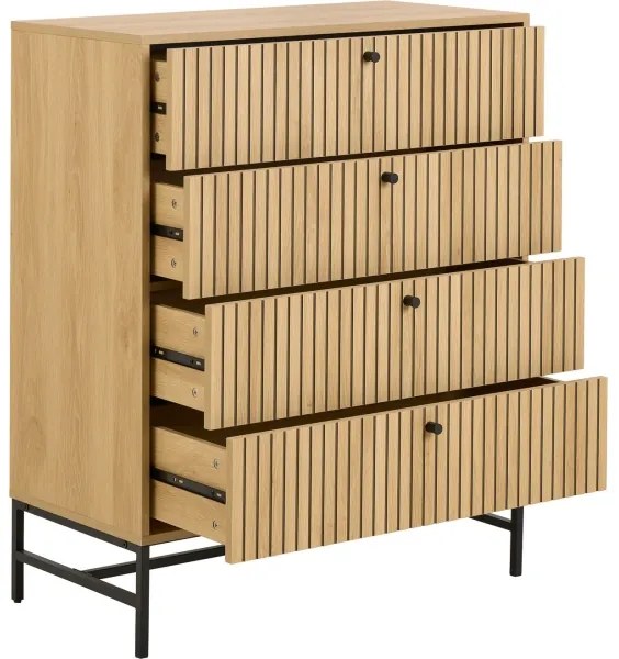 Comodă cu sertare OLIVIA, stejar