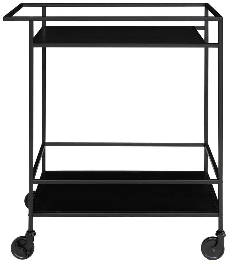Cărucior de bar cu structură din oțel House Nordic Vita, negru