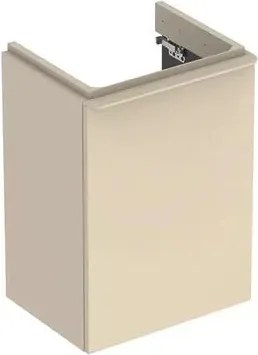 Dulap baza pentru lavoar suspendat Geberit Smyle Square gri nisip 1 usa opritor stanga 45 cm