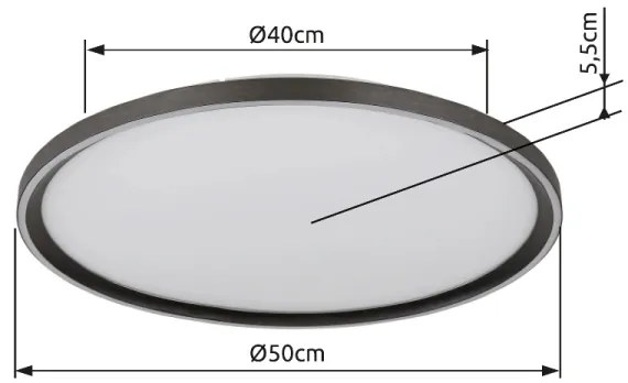 Plafonieră LED dimabilă Globo 48802-48 DUBLIN LED/48W/230V + telecomandă