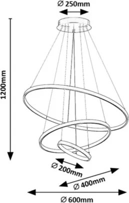 Rabalux 72349 - Lustră suspendată pe cablu BELIZA LED reglabilă/90W/230V 3000-6500K + telecomandă