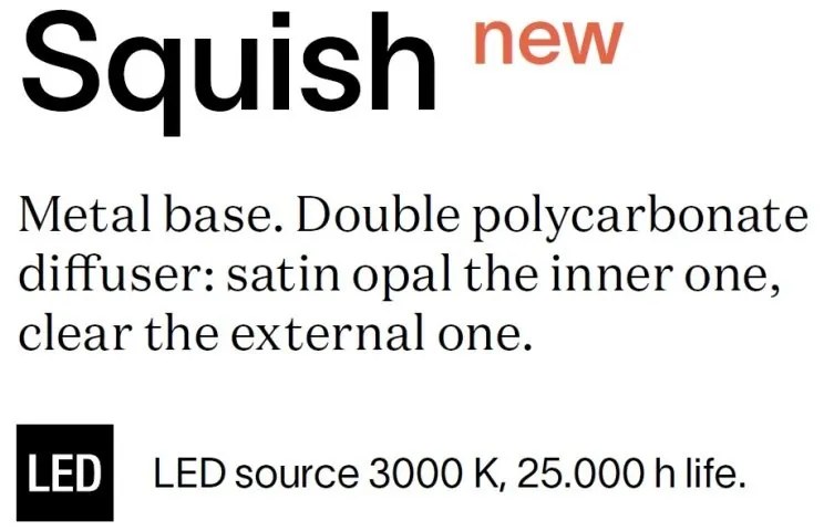 Plafoniera LED baie Squish pl d64