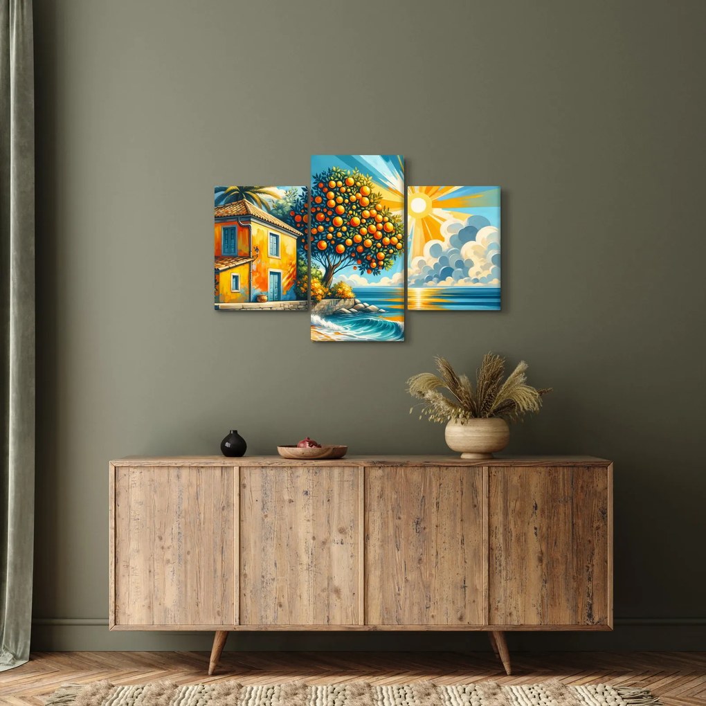Tablou - Casă cu portocale I. (90x60 cm)