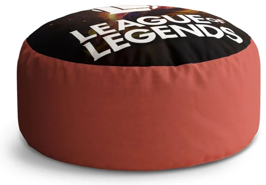 Taburet Circle LoL Abstract, roșu / negru