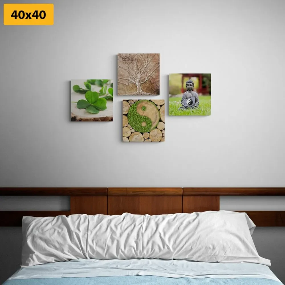 Set tablouri Feng Shui cu elementele naturii
