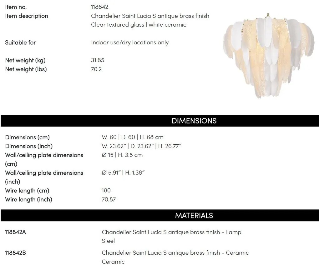 Lustra deosebita LUX design modern Saint Lucia S