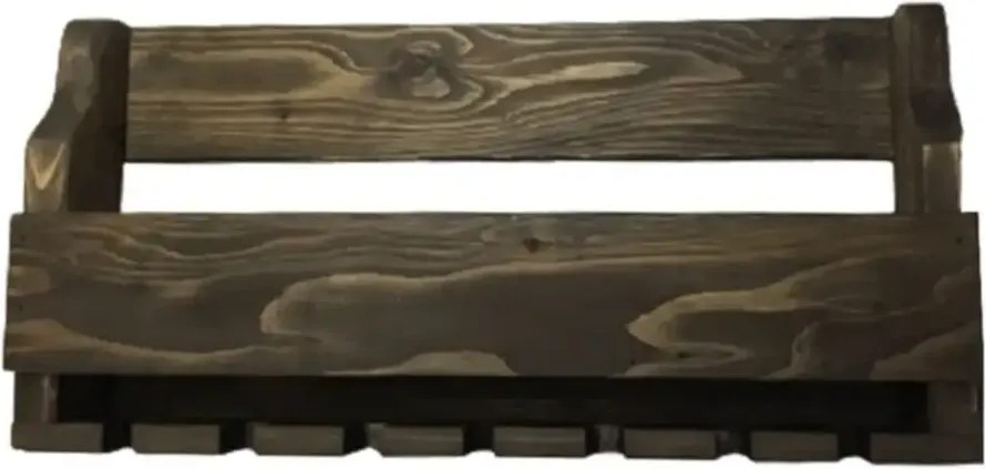 Suport vin din lemn,seria wood,Homs ,60 x 12 x 25 cm ,700053