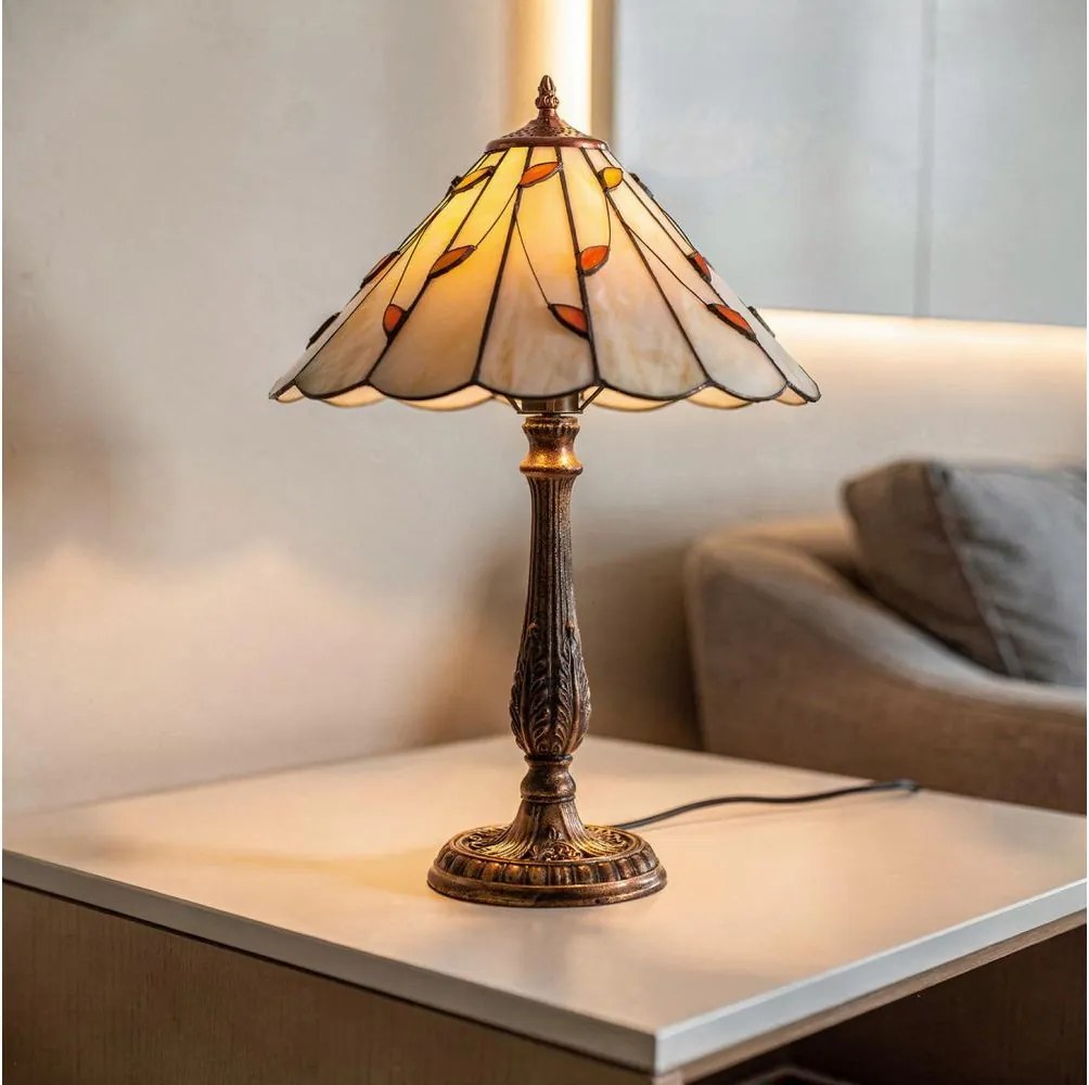 BRILAGI - lampă de masă Tiffany din vitraliu FOLIA 1xE27/60W/230V