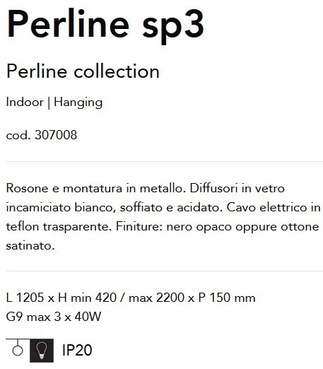 Lustra / Pendul design modern Perline sp3 negru
