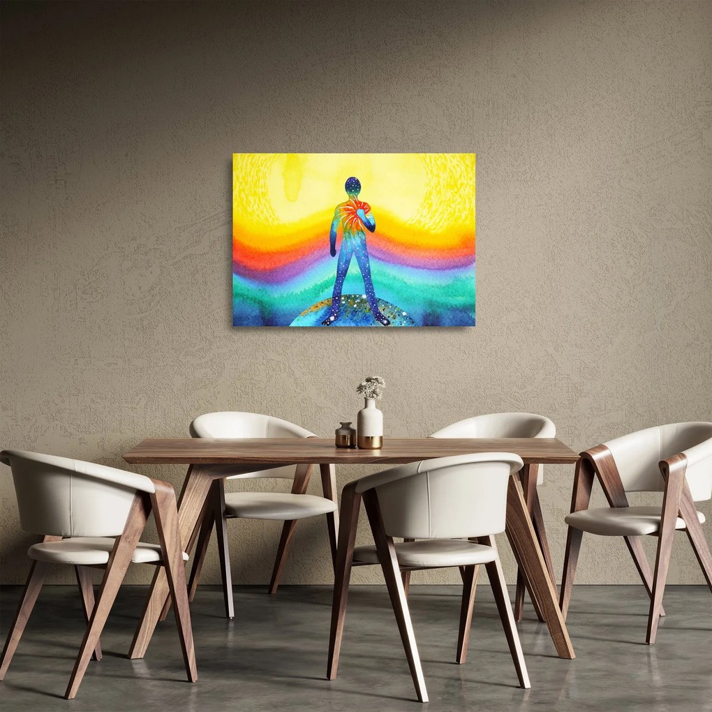 Tablou pe sticlă - Forța interioară (70x50 cm)