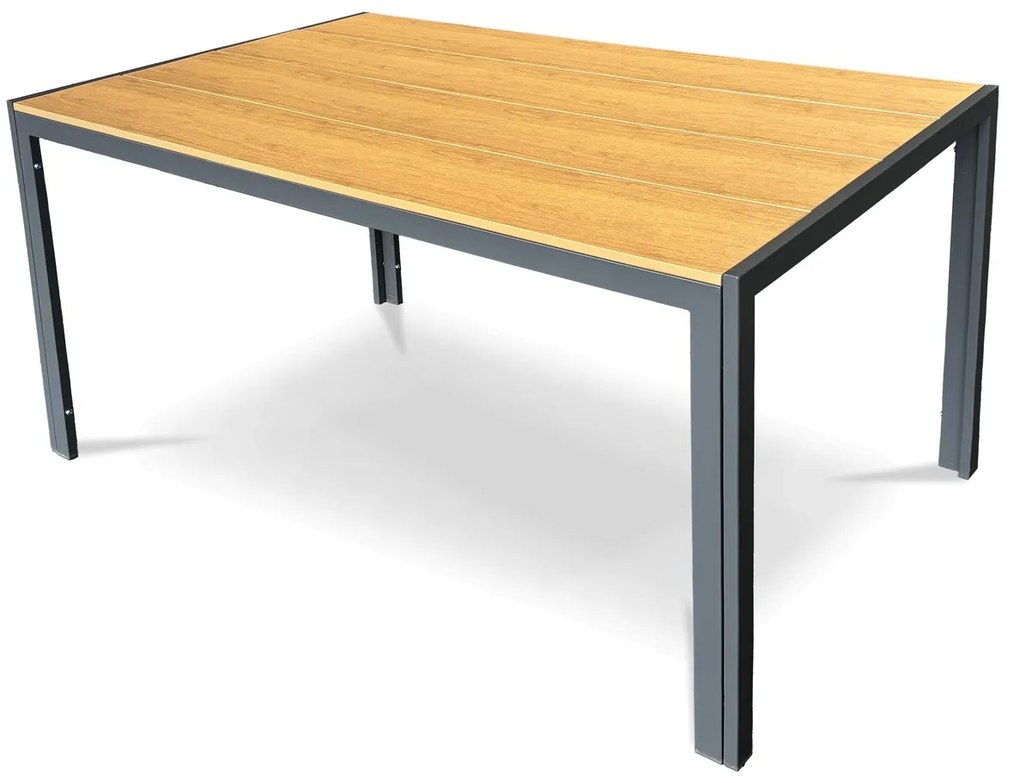Autronic Masă de grădină, metal, polywood, maro, AZT-S1215 OAK
