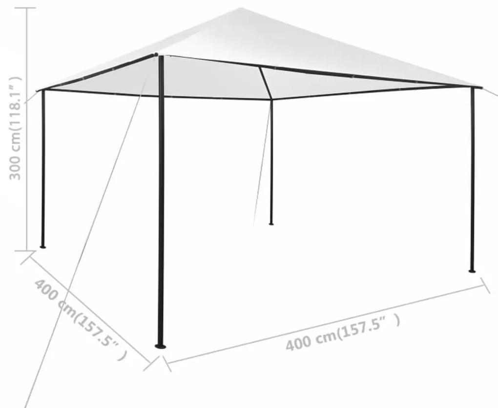 Pavilion, alb, 4x4x3 m, 180 g m   Alb, 4 x 4 m