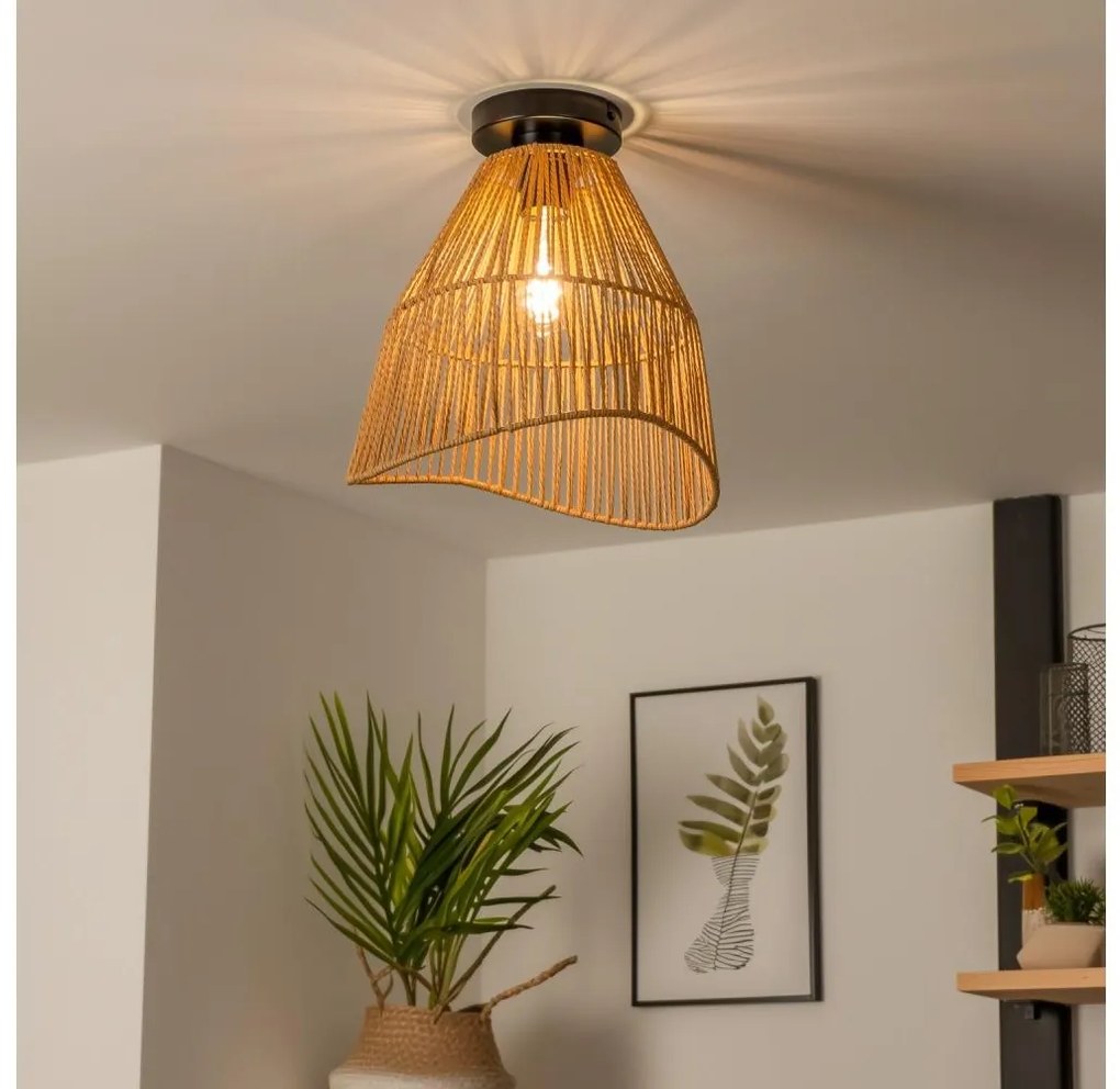 Brilagi - Lustra aplicată LED CERIA BOHO, 1xE27/40W/230V, Ø 30 cm, maro