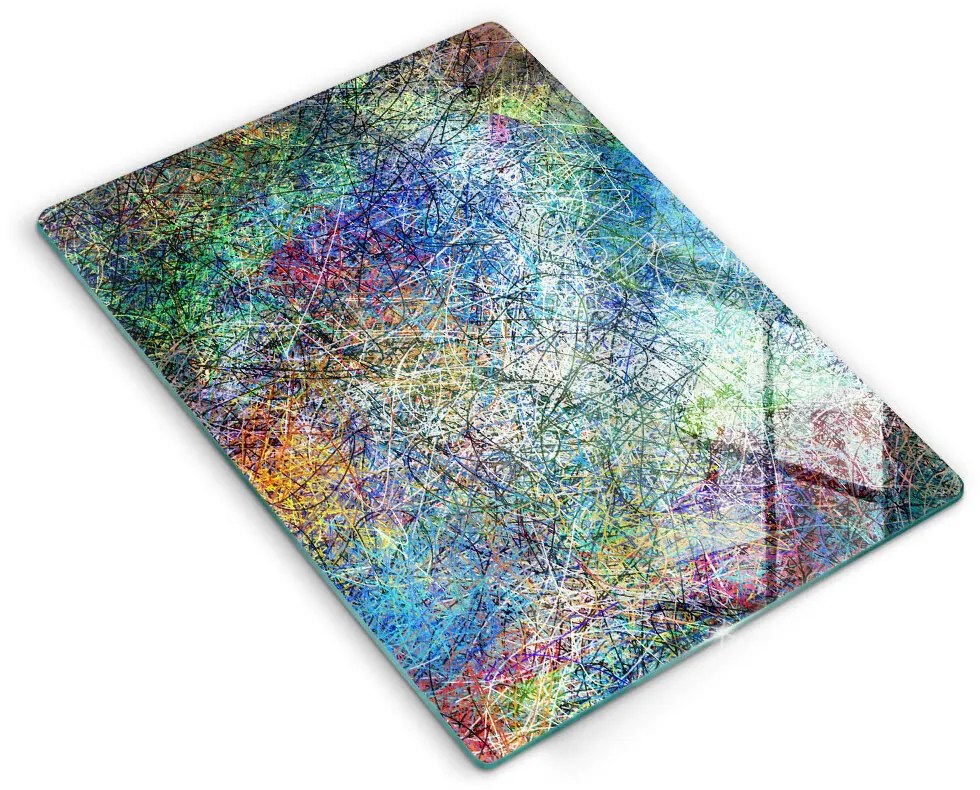 Tocător de bucătărie Abstracție de linii colorate