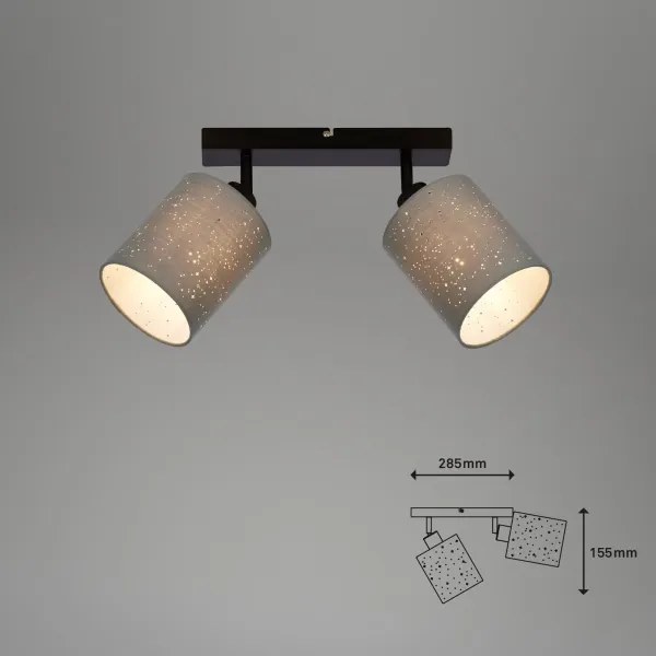 Spot de perete Briloner 2078-024 SPOTLIGHT 2xE27/25W/230V gri/negru