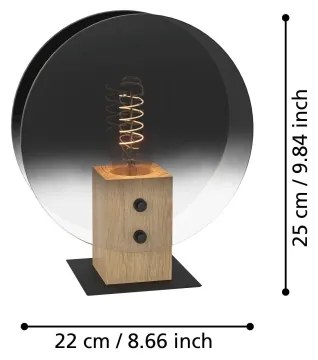Lustră pe cablu Eglo 390143 MILLENA 1xE27/40W/230V fumuriu