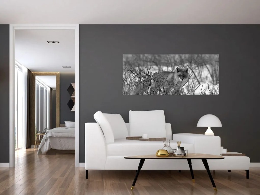 Tablou - Vulpe în timpul iernii (120x50 cm)