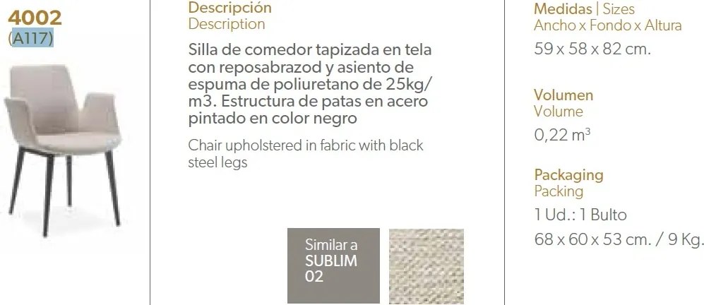 Scaun tapitat design italian ARMONY AC-A117