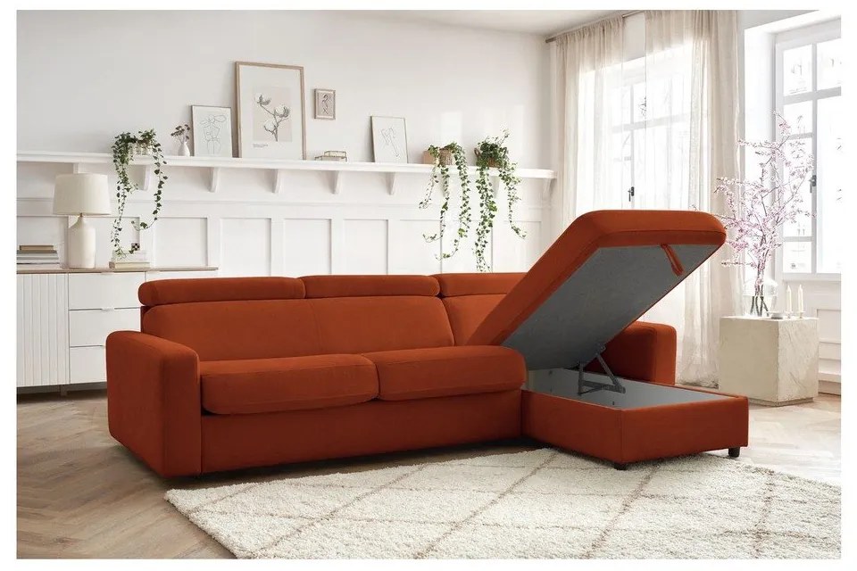 Colțar cărămiziu extensibil (cu colț variabil) Monaco – Bobochic Paris