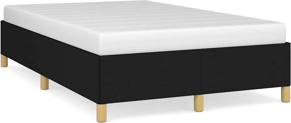 vidaXL Cadru de pat fără saltea Negru 120x190 cm țesătură