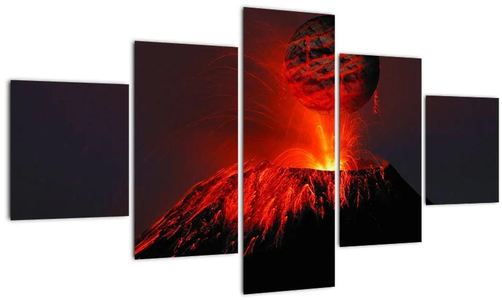 Tablou cu vulcan (125x70 cm), în 40 de alte dimensiuni noi