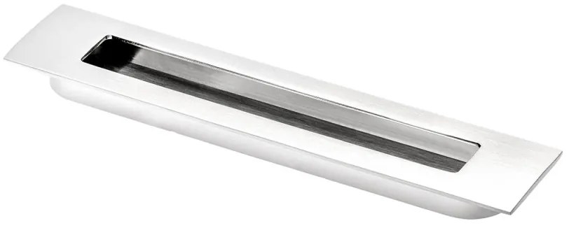 Manere ingropate pentru mobilier model UZ-E6 (Finisaj: Crom lucios, Distanta dintre gauri: 160 mm)