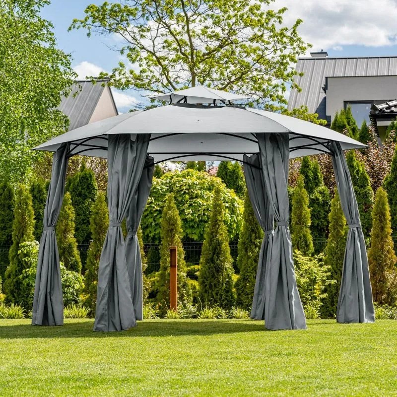 Foisor de gradina Gavi grafit H270 cm