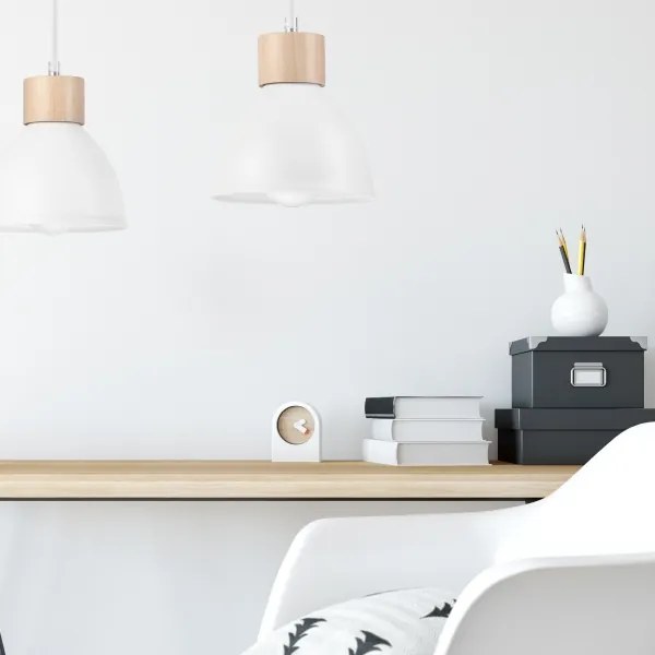 Lustră pe cablu NICO 2xE27/60W/230V albă