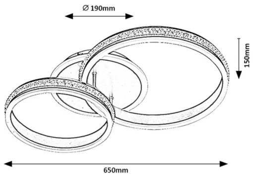 Lustră LED aplicată AVALON LED/50W/230V Rabalux 2229