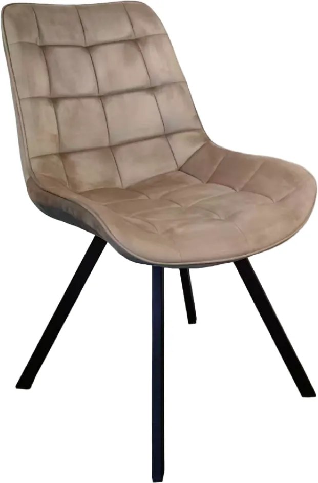 Scaun de luat masa, ţesătură Velvet gri-maro Taupe/negru, SAMIRA