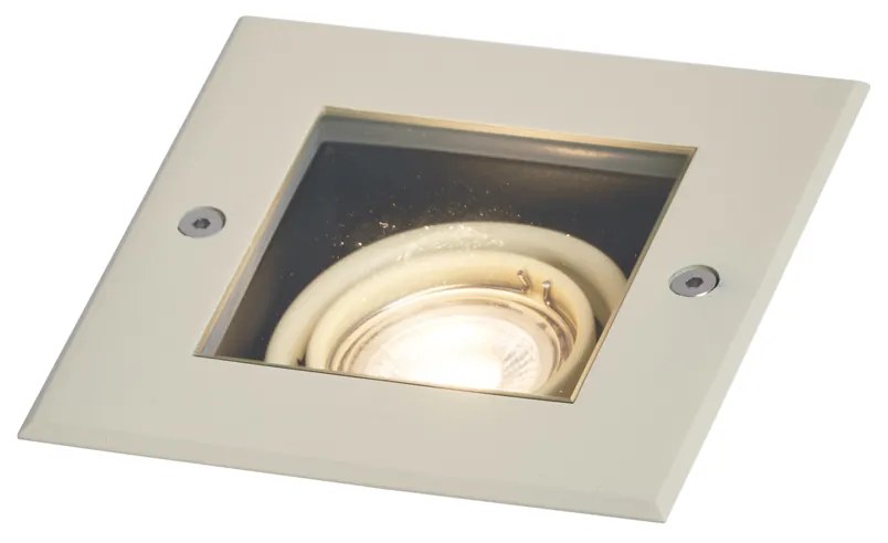 Spot modern de sol bej GU10 50mm rotativ și înclinabil IP65 - Oneon