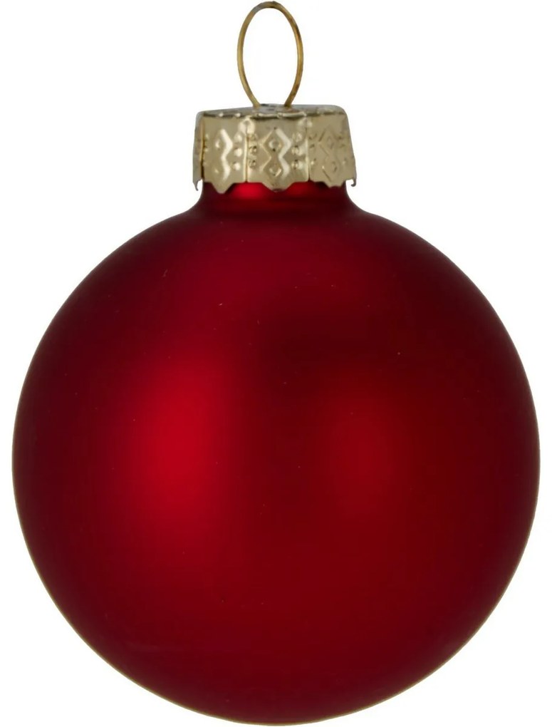 Set de 16 ornamente de Crăciun Crystal Harmony,roșu, diametru 5 cm, sticlă, diam. 5 cm