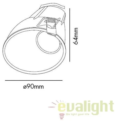 Spot incastrabil modern Wall washer negru 02100602