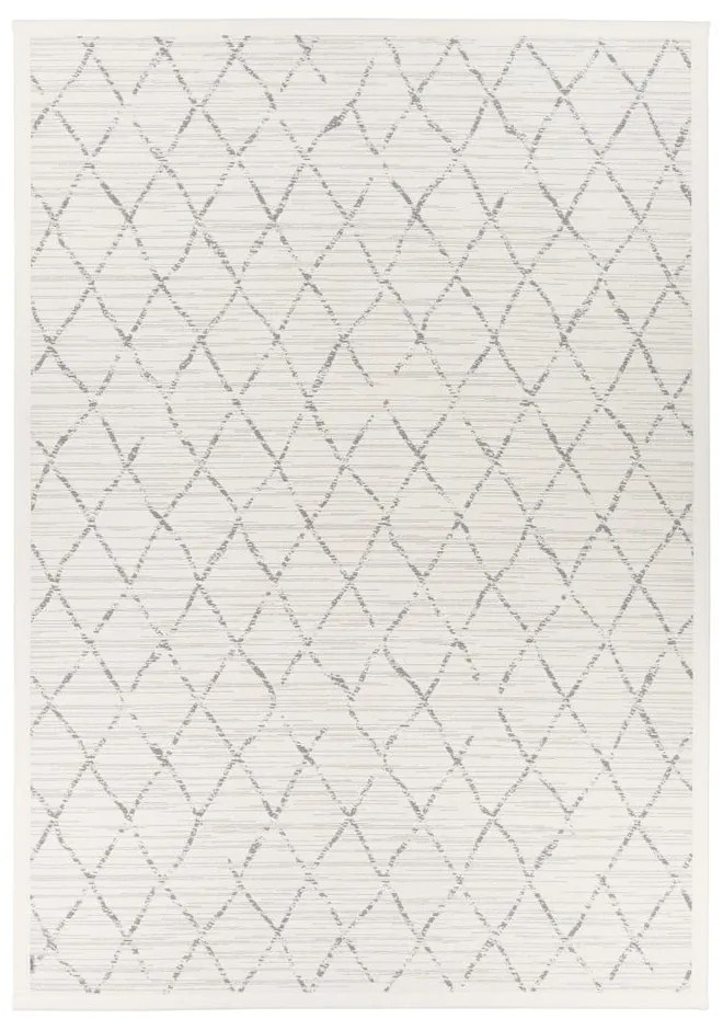 Covor reversibil cu model Narma Vao, 140 x 200 cm, alb