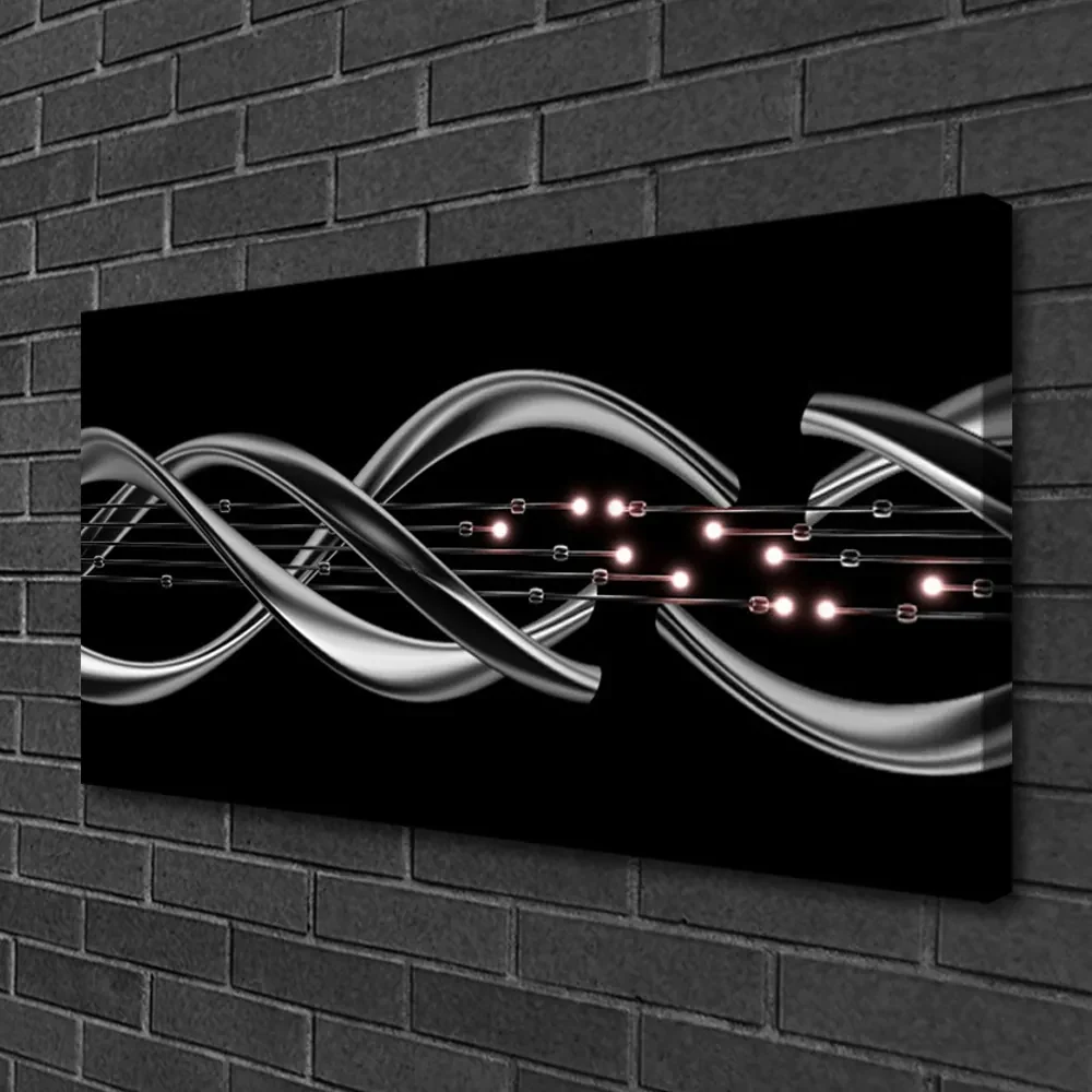 Tablou pe panza canvas Abstract Art Argintiu Negru
